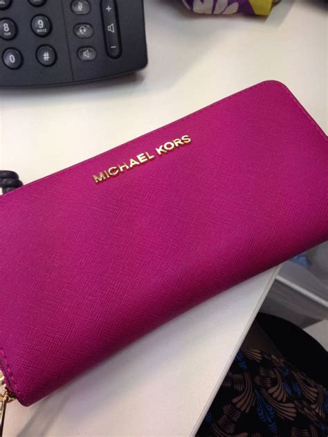 pink and white michael kors wallet|Michael Kors hot pink wallet.